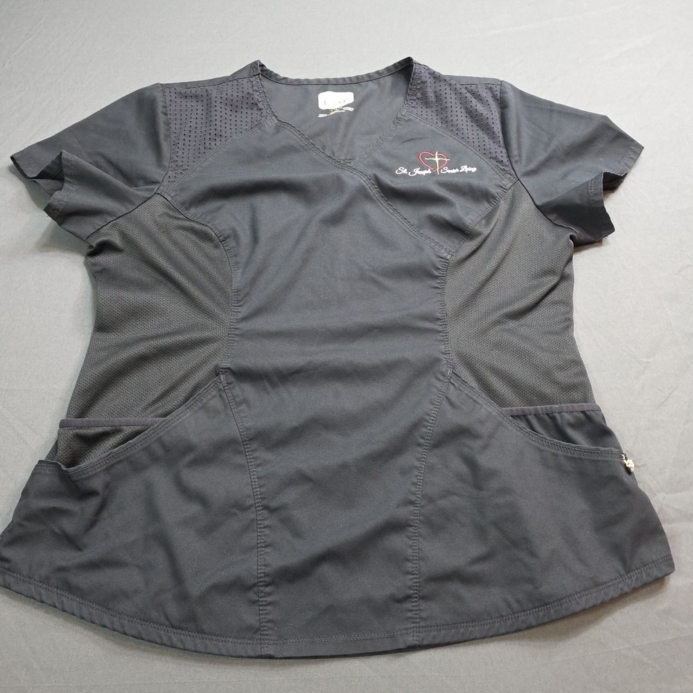 Cherokee Luxe Size L Black Scrub St. Joseph Senior Living Embroidered